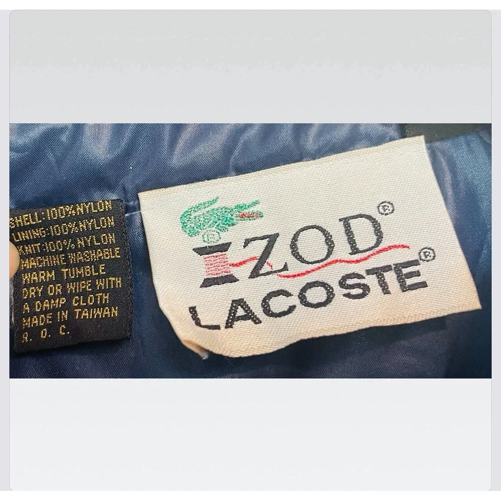 Vintage Izod Lacoste Full‎ Zip Windbreaker • Size Medium